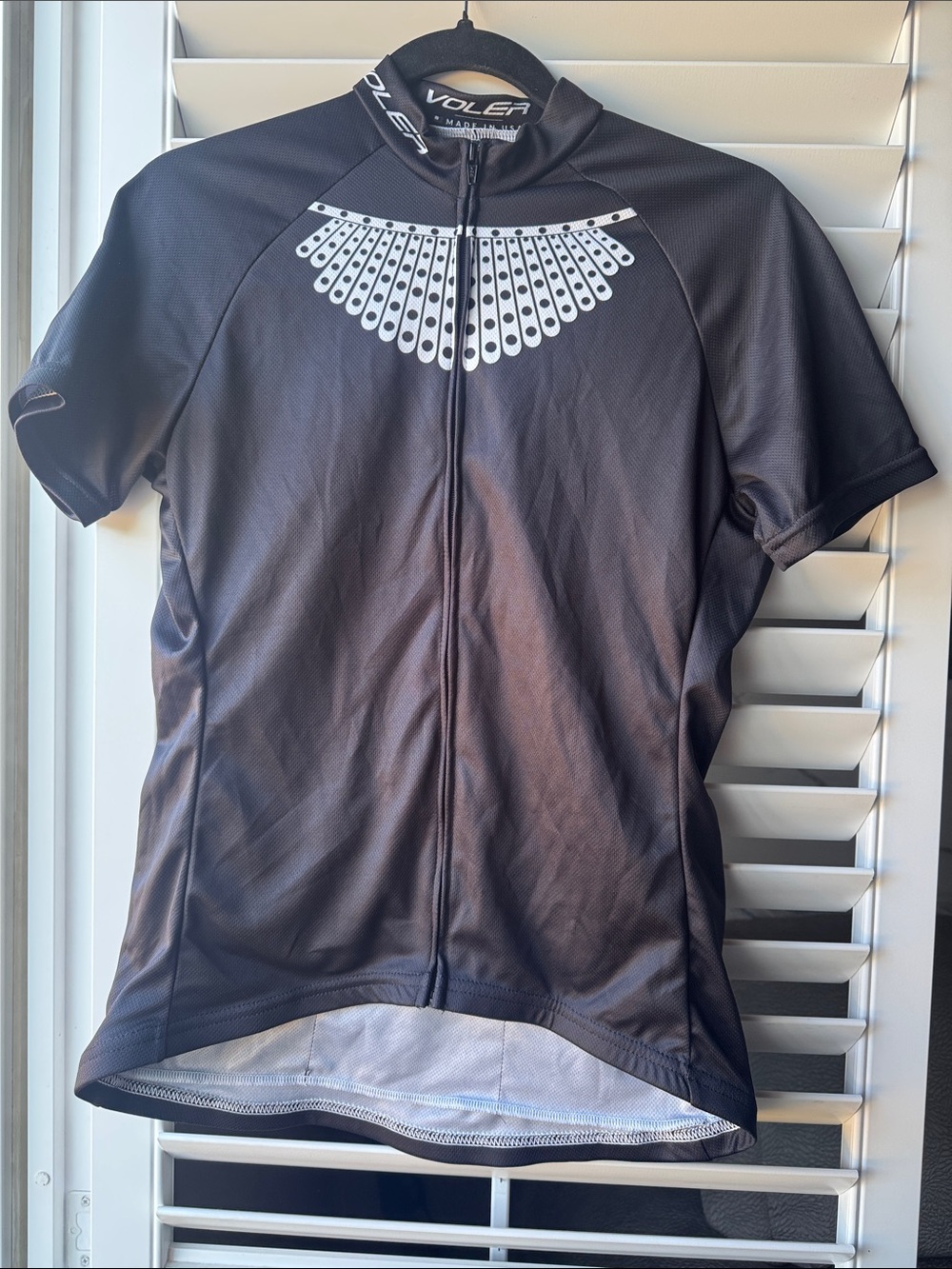 Voler Black Cycling Jersey with White Graphic